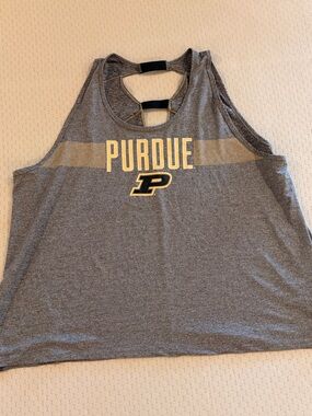 NWOT Purdue Women’s Plus Size 3x Gray Cutout-Back Tank
